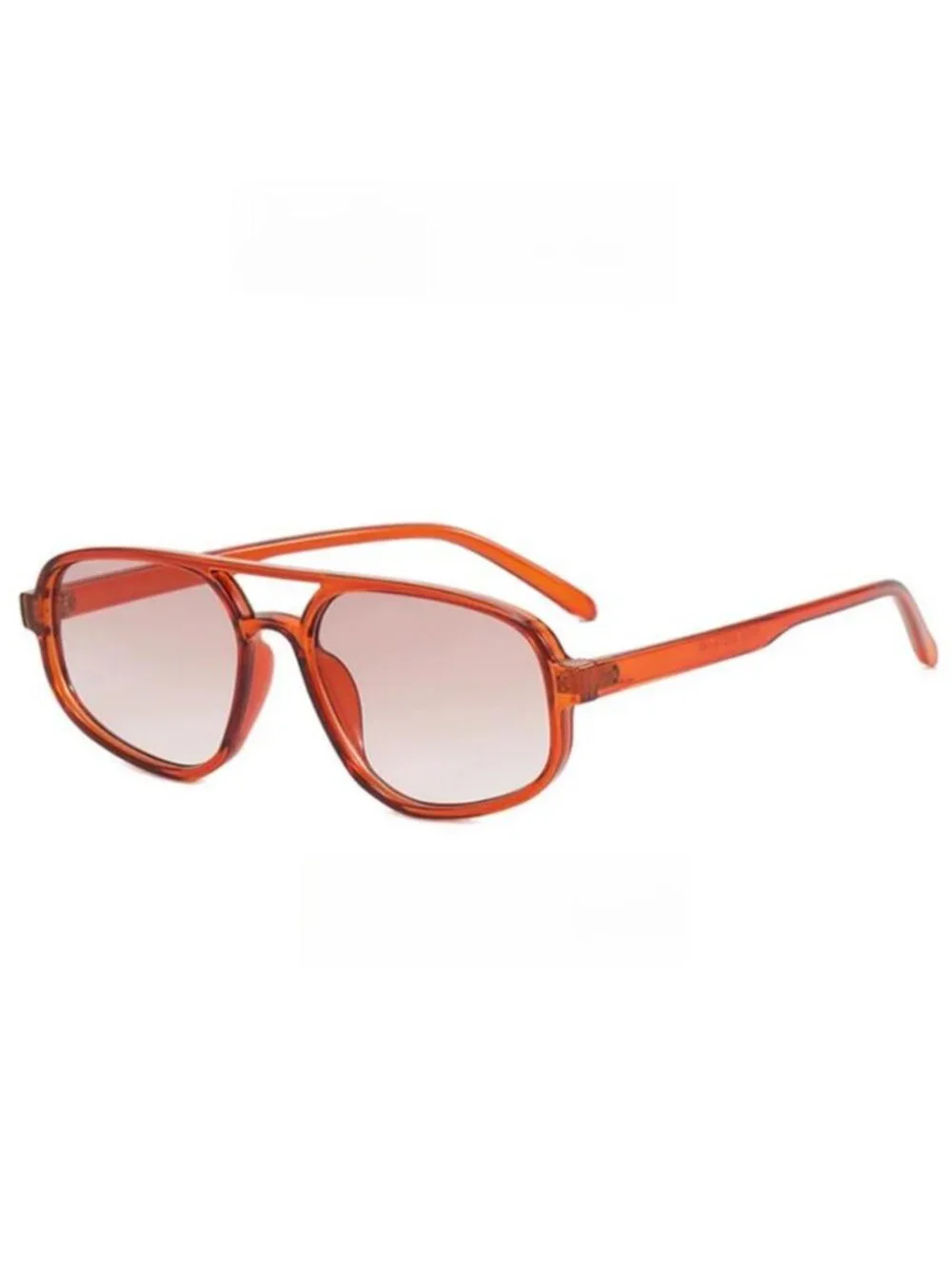 Double Beam Irregular Retro  Sunglasses